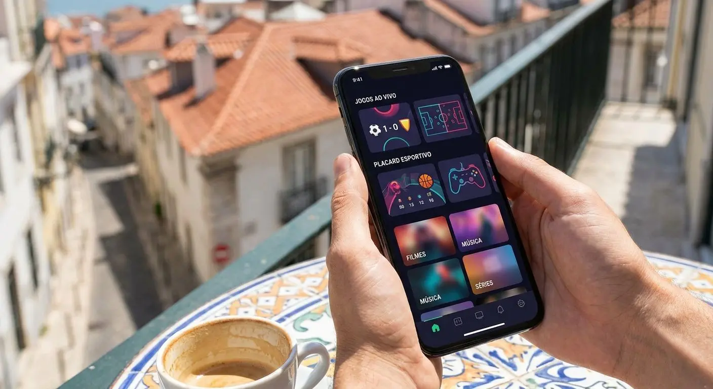 Utilização móvel da plataforma Solverde num smartphone