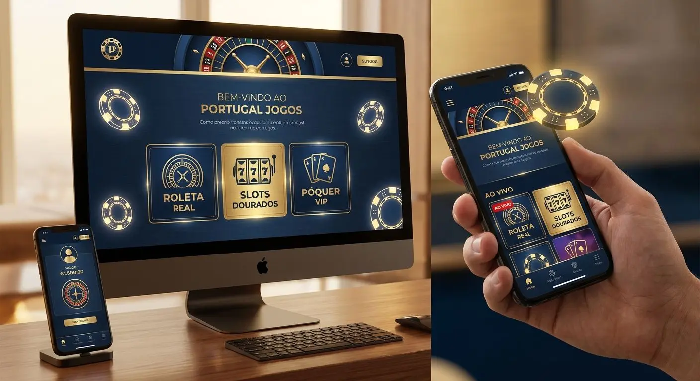 Interface digital em português com ambiente de plataforma de jogos online