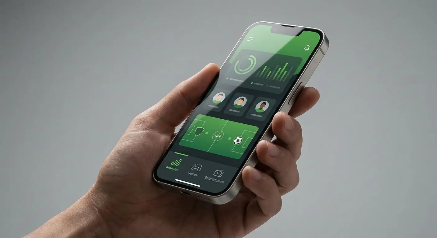 Mockup de smartphone com interface móvel do Solverde