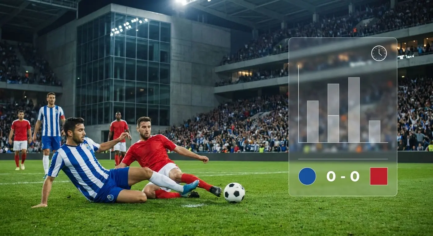 Liga Portuguesa em destaque no futebol online Jogo da Liga Portuguesa com informação de partida em sobreposição